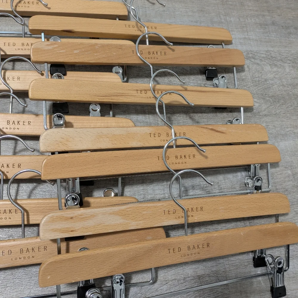 Ted Baker Natural Wood Skirt And Pants Hangers 20 Count